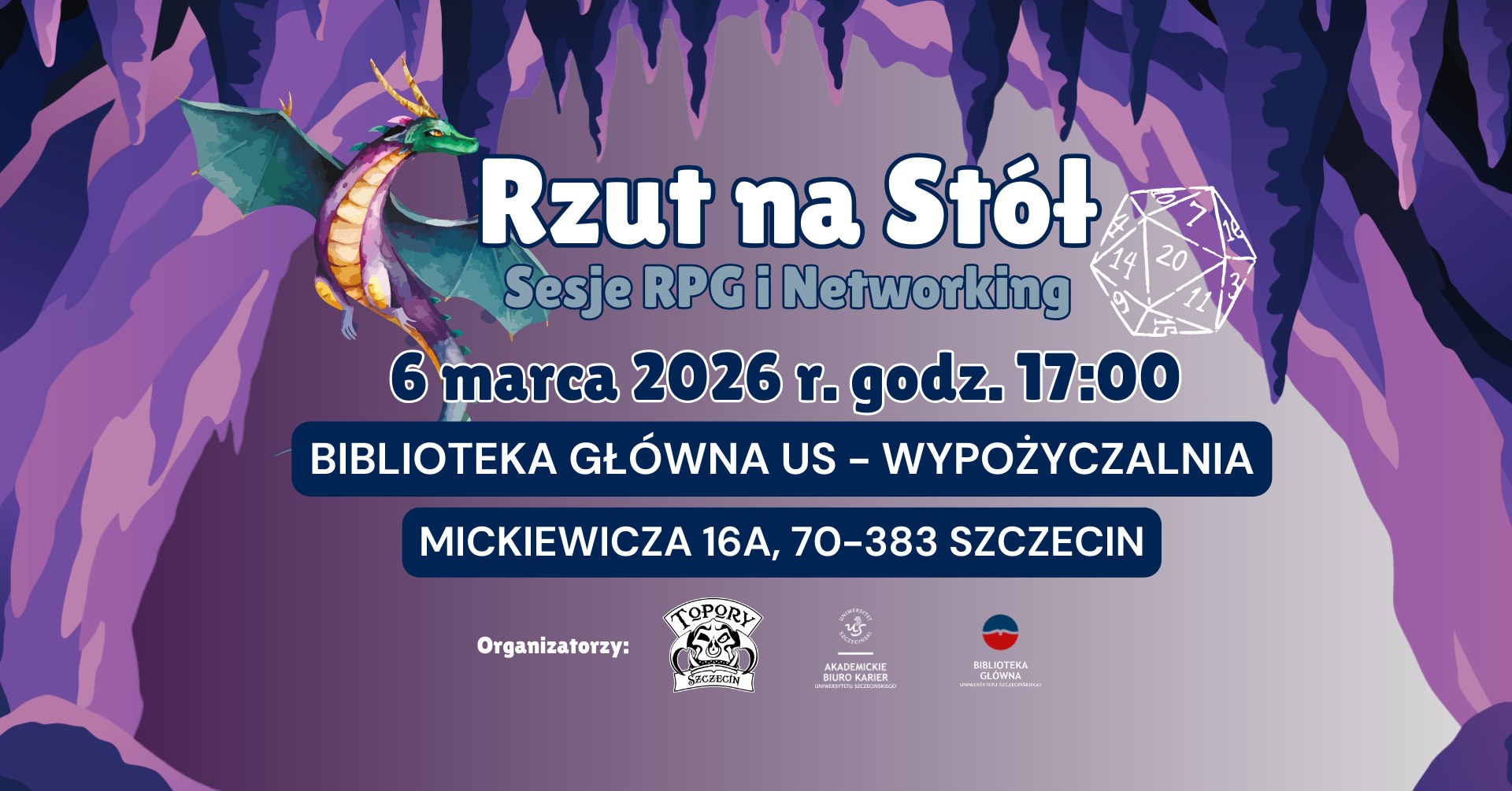 „Rzut na Stół” <br> Sesje RPG i Networking <br> w Bibliotece Głównej