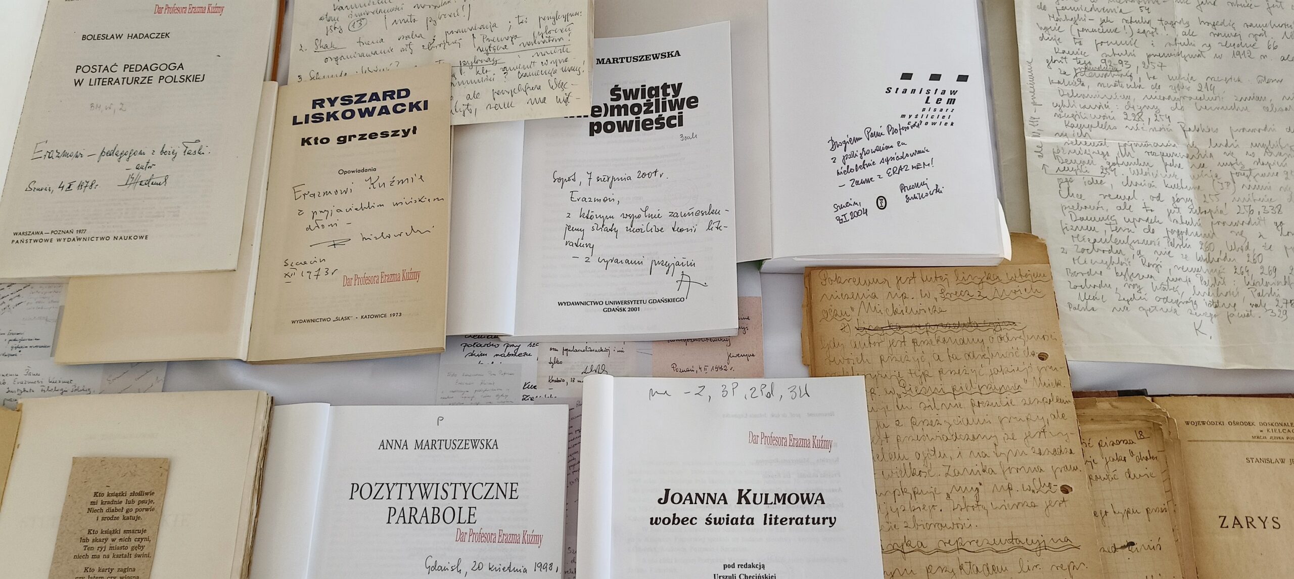 Profesor Erazm Kuźma w dedykacjach <br> Biblioteka Międzywydziałowa zaprasza